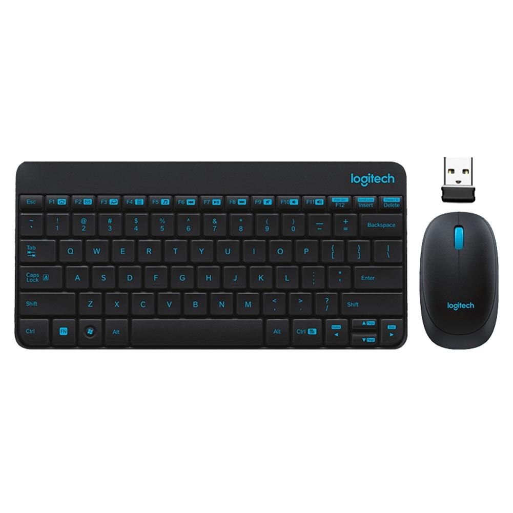 Logitech MK245 USB Nano sans fil Mini jeu clavier ensemble 1000DPI souris ergonomique Combos ensemble pour ordinateur portable de bureau à domicile: Default Title