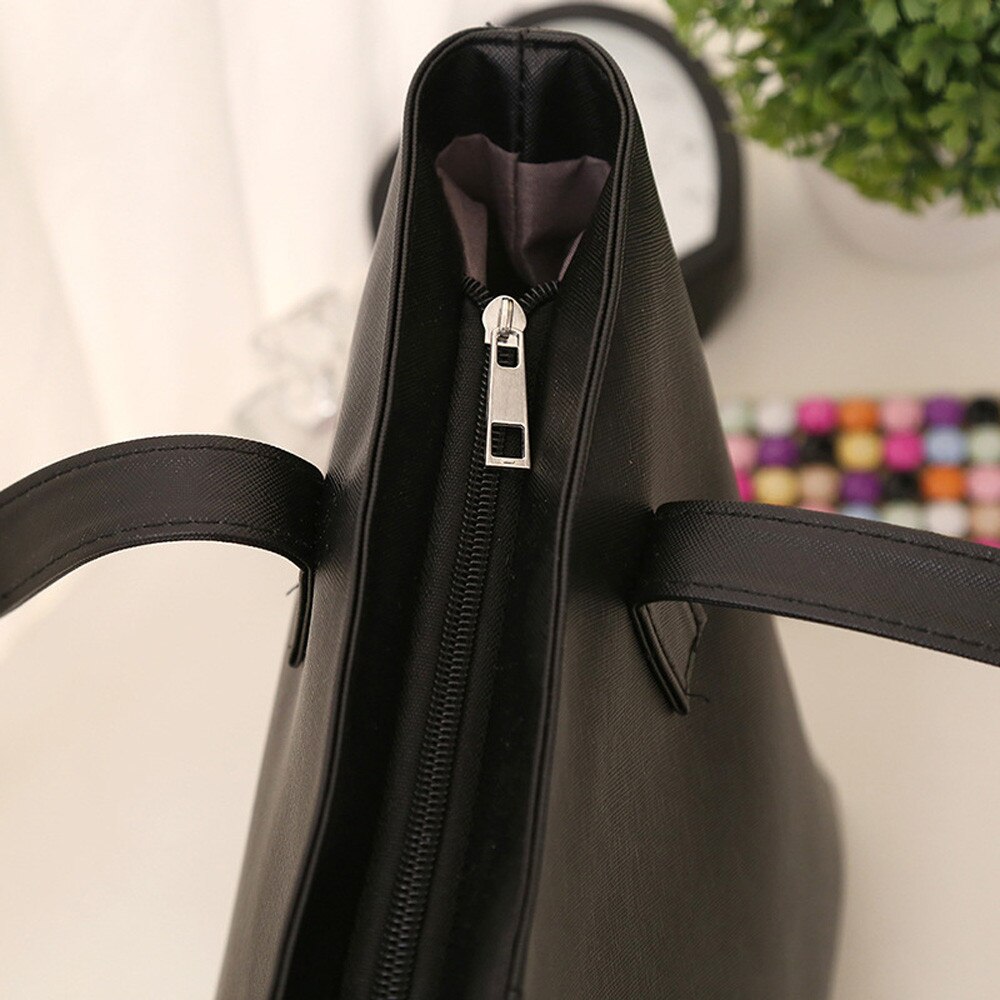 Aelicy senhora hangbag macio couro do plutônio preto grande capacidade totes saco de compras alta qualidade messager saco feminino c30