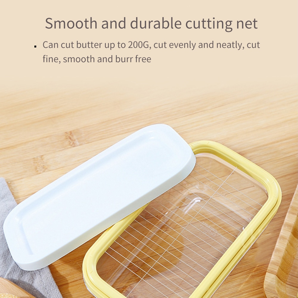 Butter Box Multifunctional Plastic Butter Dish With Slicer For Easy Cutting BPA Free Butter Box 2 In 1 Clear Butter Container