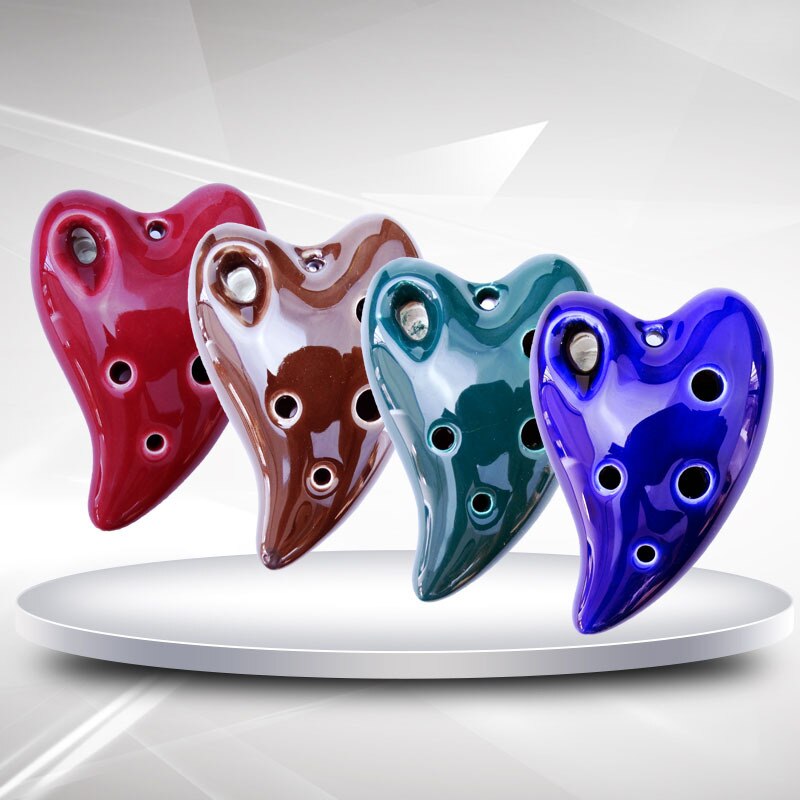 Amore Ocarina 6 Foro in Ceramica Flauto Artigianato Decorazione Ornamenti Strumenti Musicali di Espressione Del Fumetto Ocarina