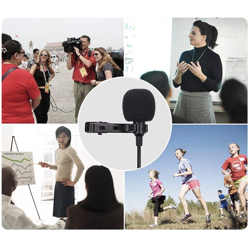 ACEMIC M21 Clip-On Condenser Lavalier Microphone Mic 3.5mm TRS Plug 1M Cable for Sony D11 D12