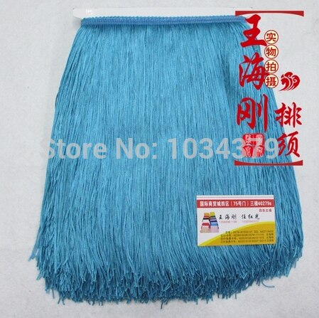 12 kleuren 30 cm Breedte Polyester 10 Yards Latin Dance Apparel Dunne Lijn Fringe Lace Versieringen Rayon DIY Handleiding Accessoires