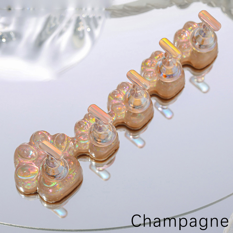 Kattklo nagelställ för press-on naglar aurora resin visar hyllor nageldisplay magnetisk hållare manikyrorganisatör verktyg: Röd