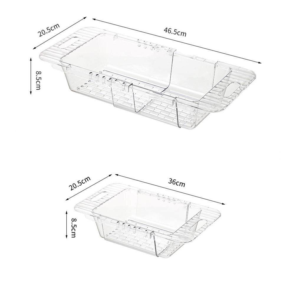 Intrekbare Wastafel Rack Afvoer Mand Gootsteen Afdruiprek Schotel Houder Lade Aanrecht Opbergrek Afdruiprek Afdruiprek Vruchten Afdruiprek