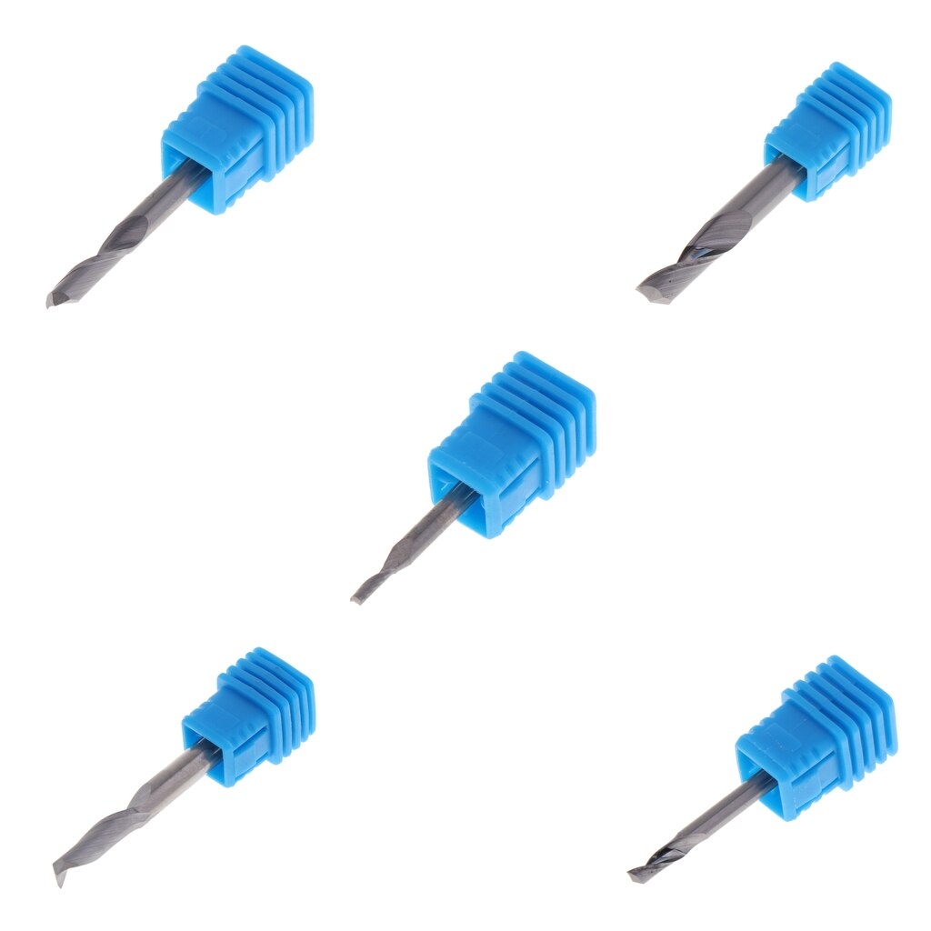 5 Maten Carbid Frees Bits Wolfraam Stalen Frees Cnc Spiral Router Bit Enkele Fluit