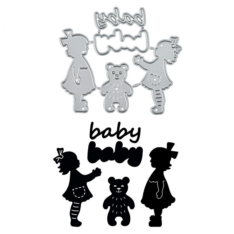 DiyArts Baby series Dies Metal Cutting Die Girl Diecuts for Making Cards Photo Album Craft Mom Stencil Templates Scrapbooking