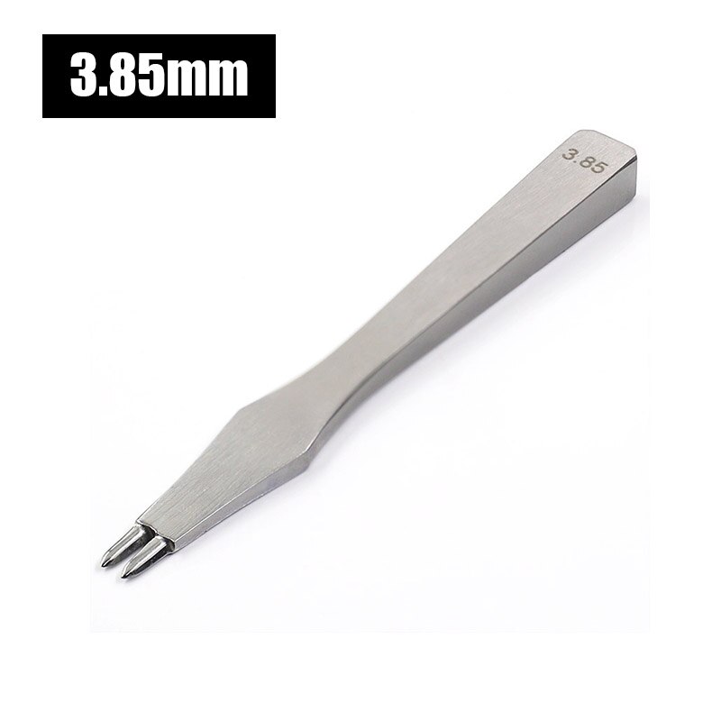 Leather Die-steel Chisel French Style Pricking Sharp Leather Punching Tool Polish-3.0/3.38/3.85mm Stitching Tool: 3.85mm 2prong