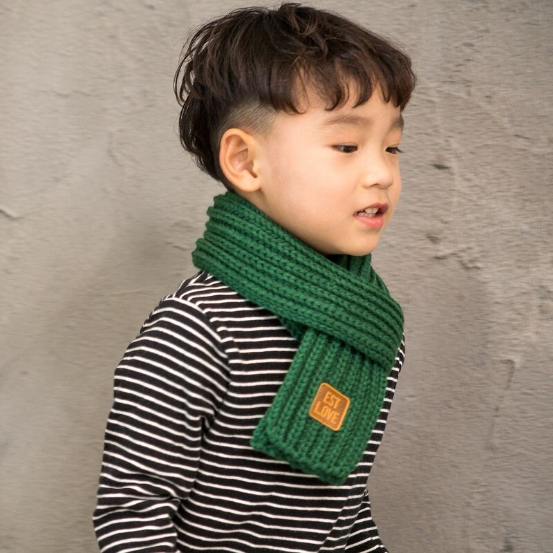 Toddler Baby Winter Scarves Warm Knitted Bib Boy Girls Adult Autumn Winter European American Children Winter Wool Scarf KF905