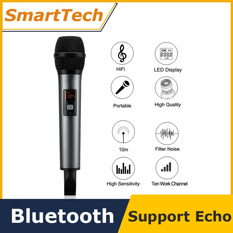 K18V Uhf Draadloze Bluetooth Microfoon Micro Met Receicer Thuis Microfoons Conference Microfone Onderwijs Training Karaoke