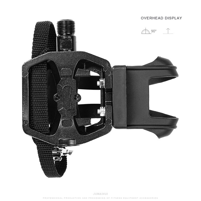 Spinningcykelpedal spd-pedal i aluminiumlegering med tåklämmor &amp; klossar cykeltillbehör för spinbike motionscyklar
