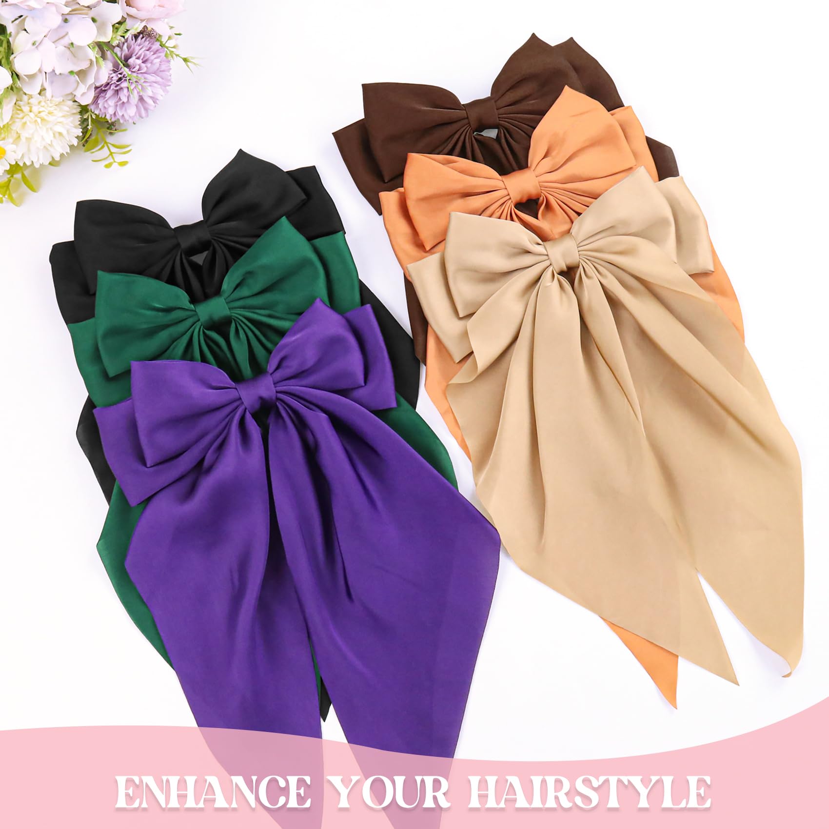 AISHG Silk Smooth Satin Large Bow Hairpin for Women Sweet Butterfly Spring Hair Clip Girls' Hair Accessories