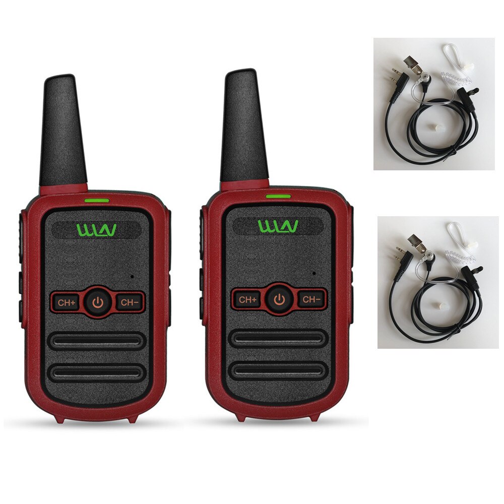 2 uds ganar KD-C52 MINI de mano transceptor de KD C52 Radio de dos vías estación de Radio-aficionado Walkie Talkie para de los niños: Red add air tube