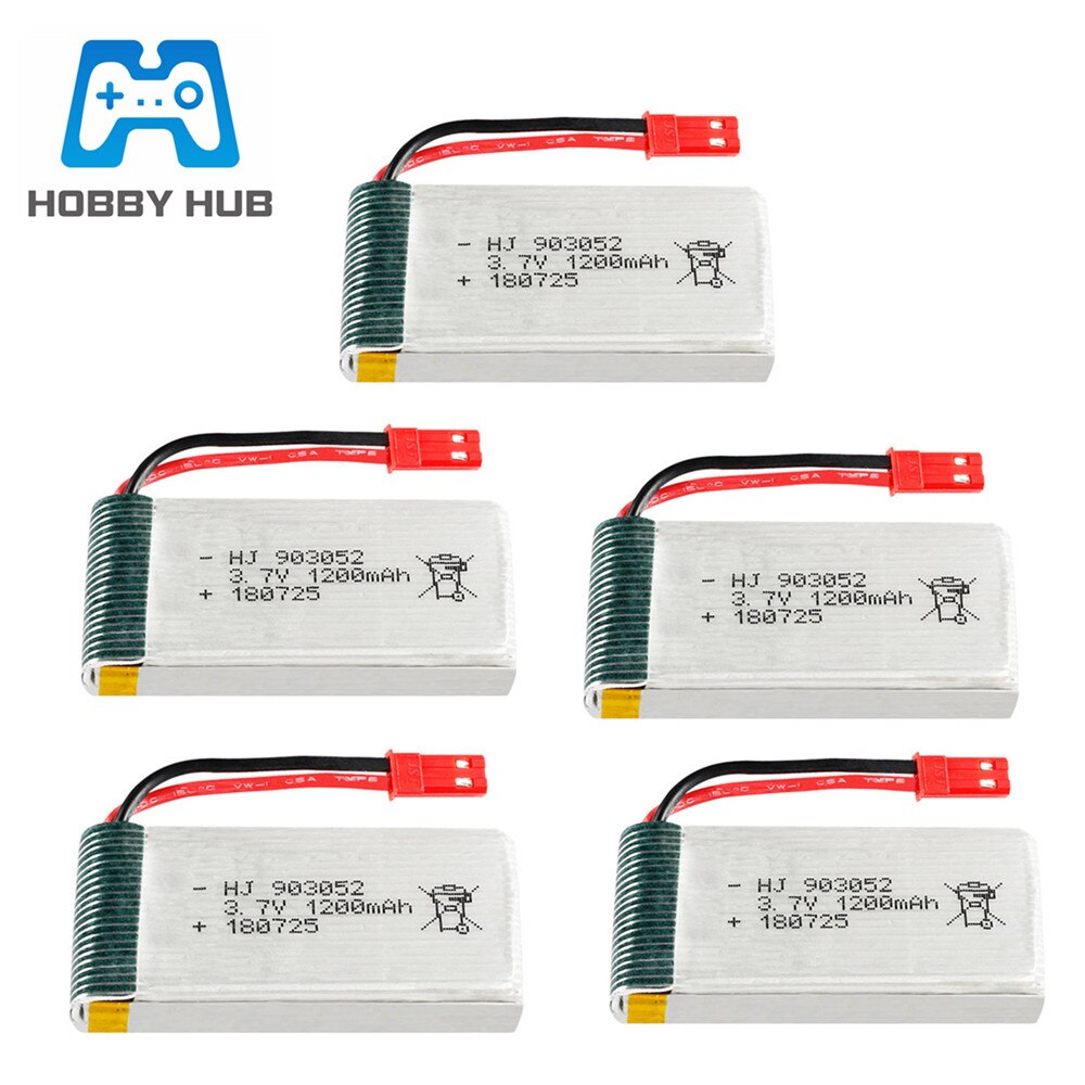 3,7 V 1200mAh lipo Batterie für H11D H11C Fernbedienung Hubschrauber Flugzeuge batterien 3,7 v 903052 JST Stecker und ladegerät einstellen: Burgund