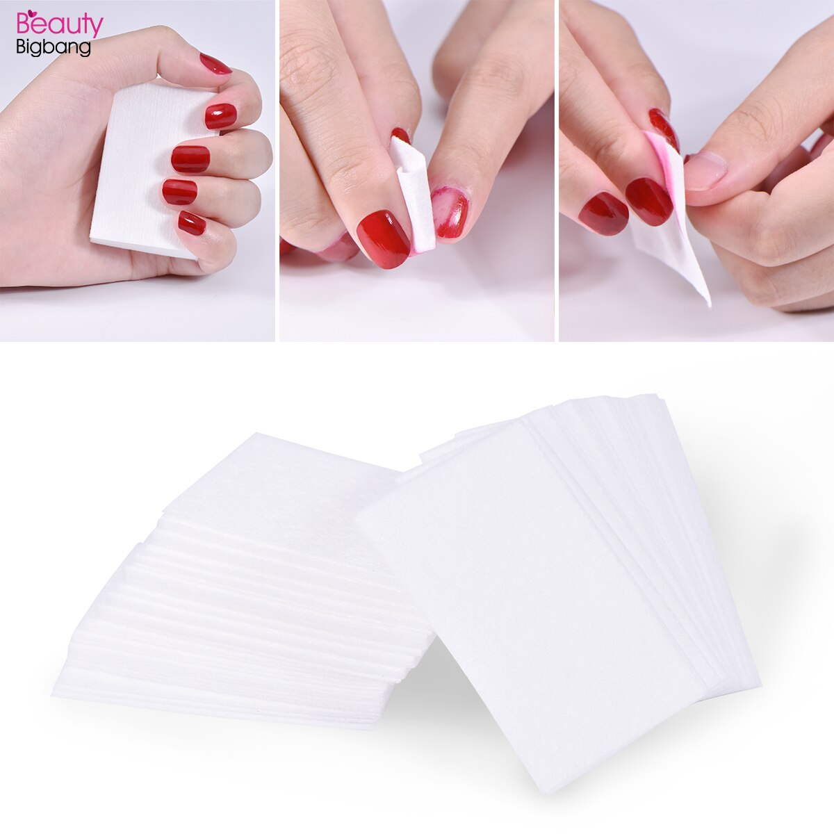 200 Stks/partij Nagellak Remover Nail Doekjes Bad Manicure Gel-Pluizende Doekjes 100% Katoenen Servetten Voor Nagels Nail art Tool