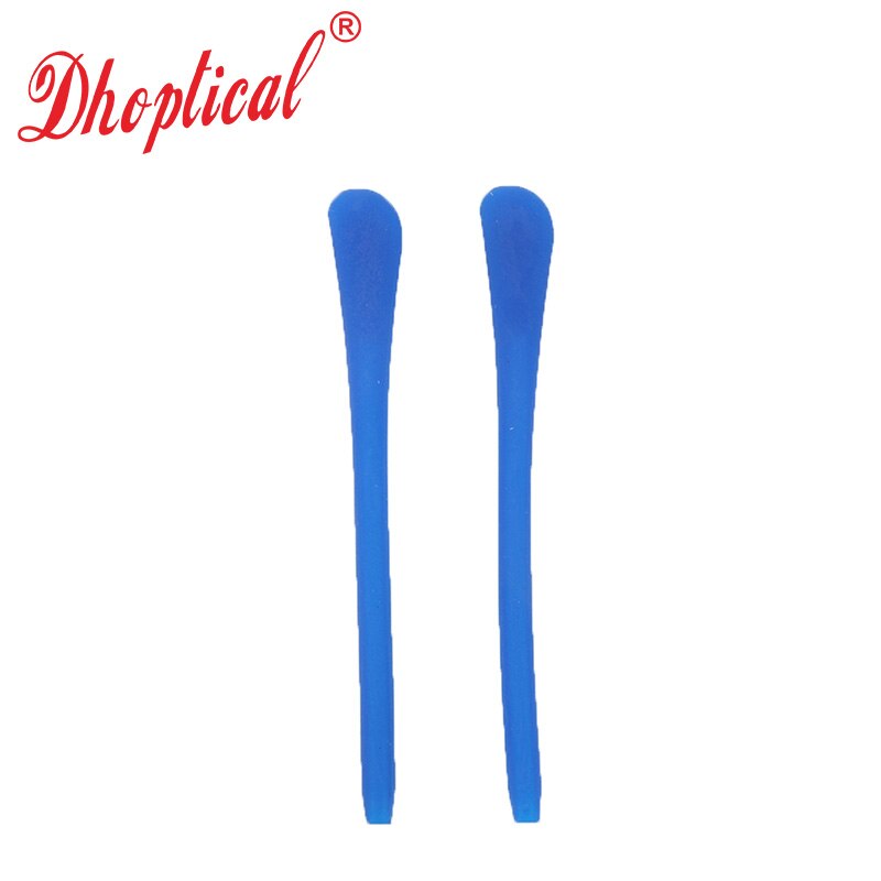 (50 pares) Puntas para patillas de anteojos Material de silicona Empuñaduras suaves para las orejas Agujero redondo de 5 colores para tienda de gafas y Hospital ocular: Azul