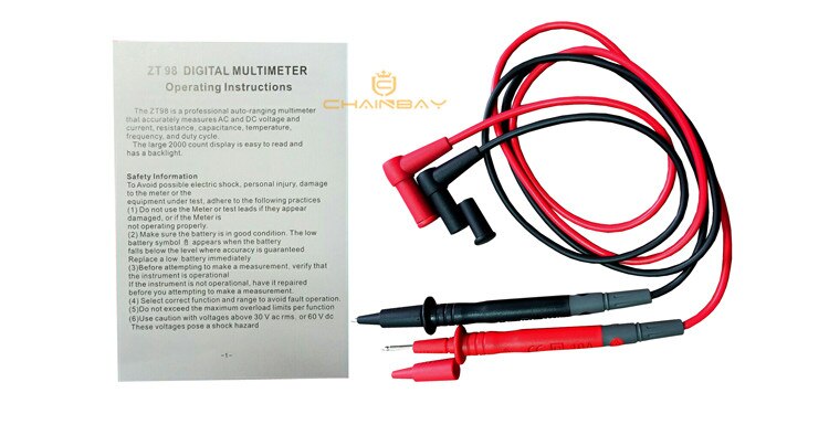 Digital Multimeter 6000 counts Backlight AC/DC Ammeter Voltmeter Ohm Portable Meter