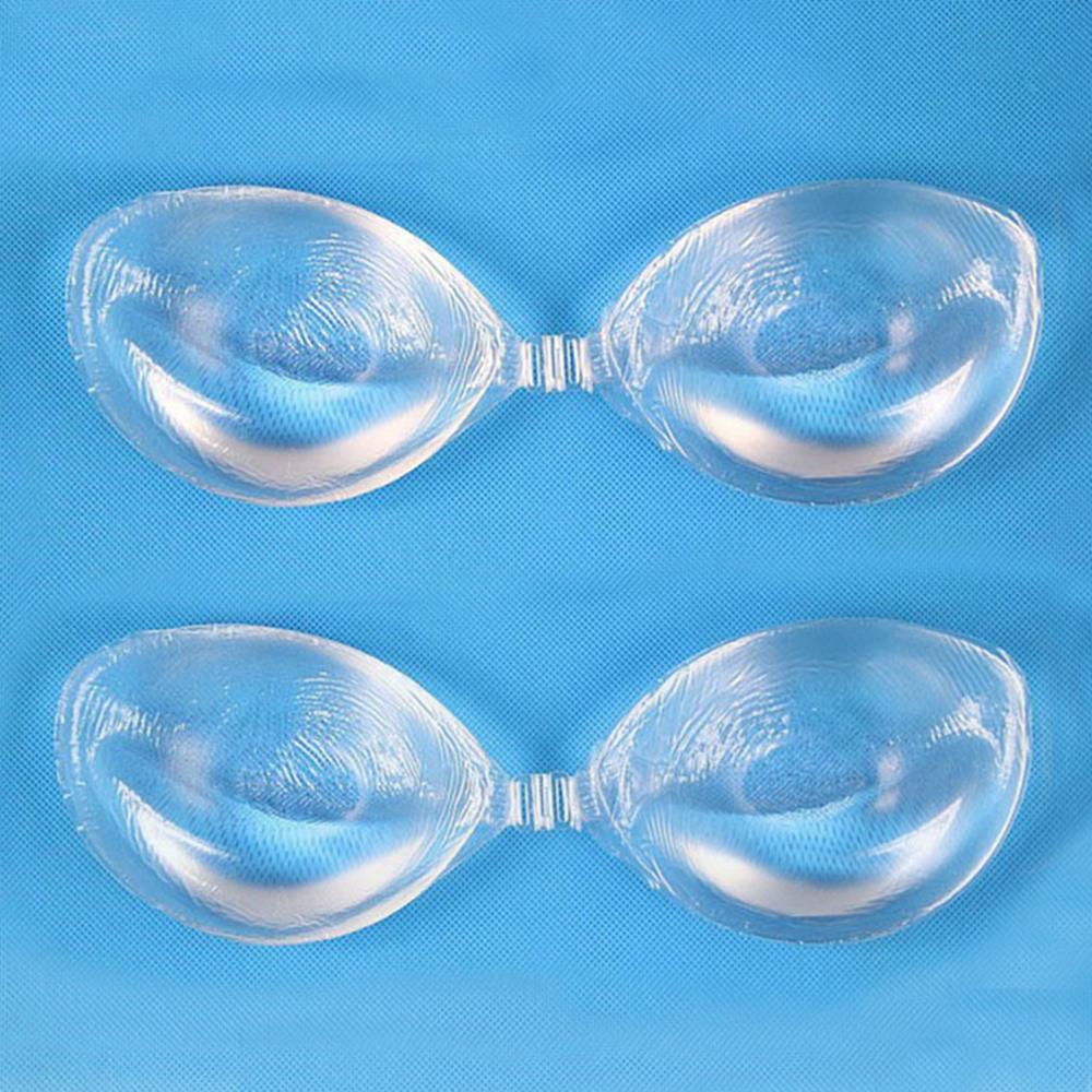 Self Adhesive Silicone Bra Breast Stick Gel Transparent Bras Push Up Women's Underwear Invisible Bra Set 3/4 A-D