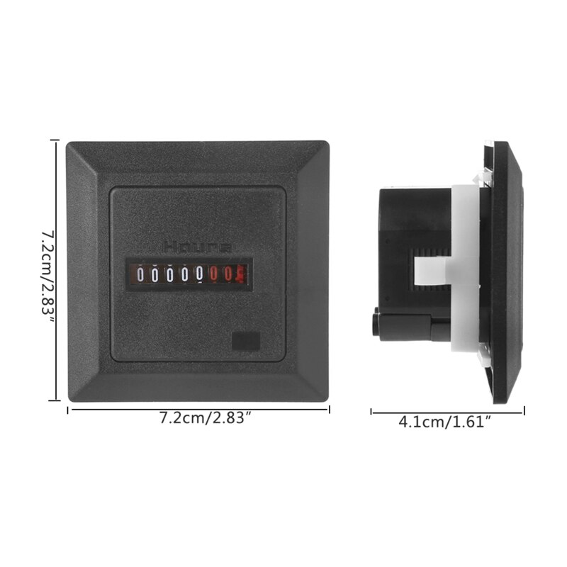 Hour Meter AC220-240V 50/60Hz Hourmeter Mechanical Square Hour Meter Gauge Power consumption 0.3W Used for Industrial 85WC