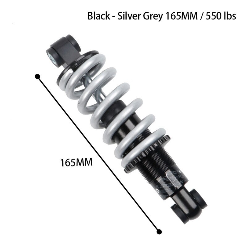 MTB Rear Shock Absorber Mountain Bike Soft Tail 165mm*550lb Bicycle Spring Biliary Downhill Shock Suspension Frame Rear Shock: 165mm 550lbs