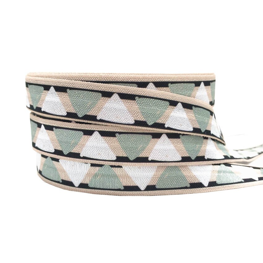 16mm Chevron Dot Arrow Car Paw Print Animal Fold over Elastic Band Sewing Tape Handmade Crafts Accessories DIY Baby Headband: P1053