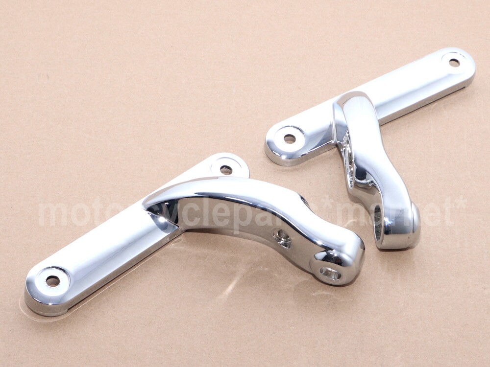 Chrome Auxiliary Lighting Brackets Kits For Harley Touring Street Glide Road King FLHX FLHR 1996 Models