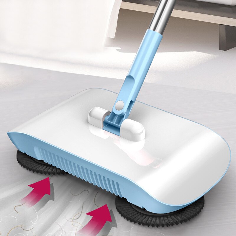 Robot aspirador de escoba manual con mango mágico para el hogar, barredor de suelo para cocina, dos en uno, a prueba de viento, mopa para barrer