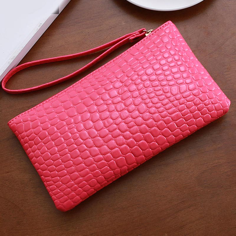 Simple Mode Vrouwen PU Leather Wallet Purse Card Telefoon Houder Make-Up Tas Clutch Handtas KA-BEST