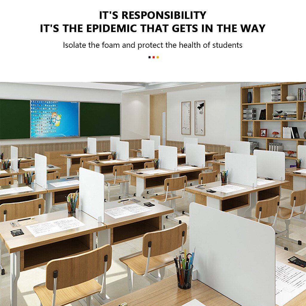 Portable Lightweight Sneeze and Cough Protective Plexiglass Shield Guard for Counters Multi-specifications For any Shop Retailer