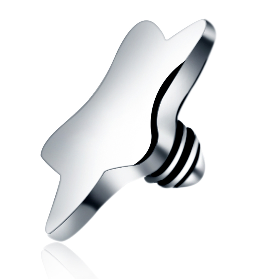 1 pieza G23 Piercing de titanio Micro Dermal CZ gema Micro ancla dérmica cristal Top Piercings dérmicos Piercing de superficie 14G joyería del cuerpo: COLOR ORO ROSADO