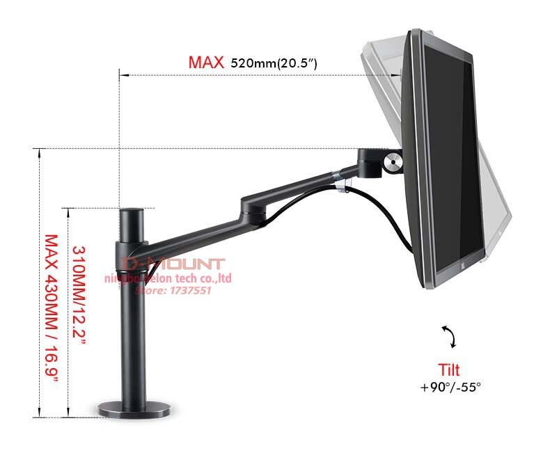 neue OL-2 Aluminium Höer Einstellen 17-32 &quot;Dual Bildschirm Monitor Halfter Arm voll-Bewegung Monitor Halterung Schreibtisch Stand TV Montieren