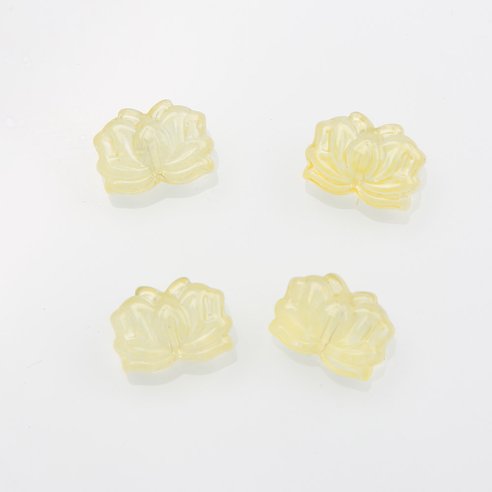 50PCS Flower Glass Beads Charms Pendant Necklace for Jewelry Making Supplies Beaded Findings DIY 10*14mm