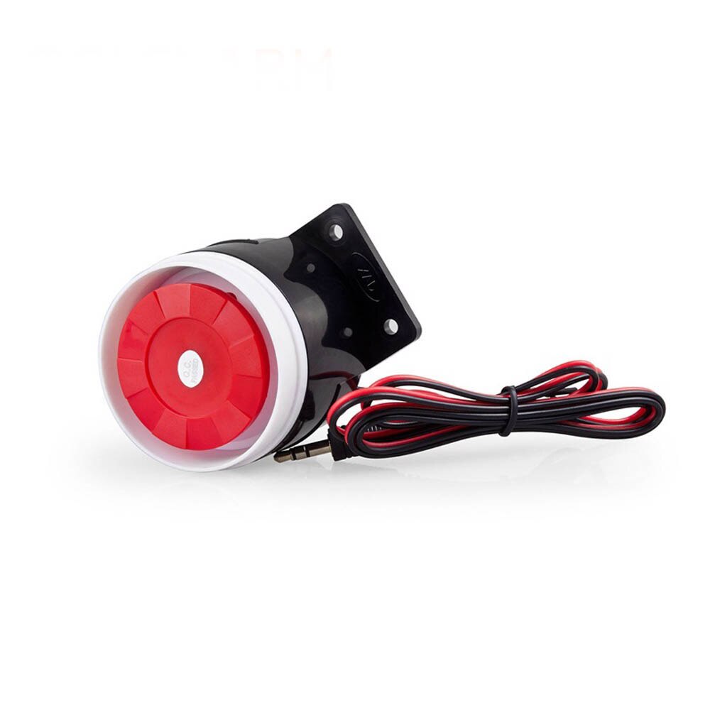120dB 6-12VDC filaire intérieur Mini sirène klaxon bruyamment sirène pour système d'alarme sans fil Gsm: Rouge