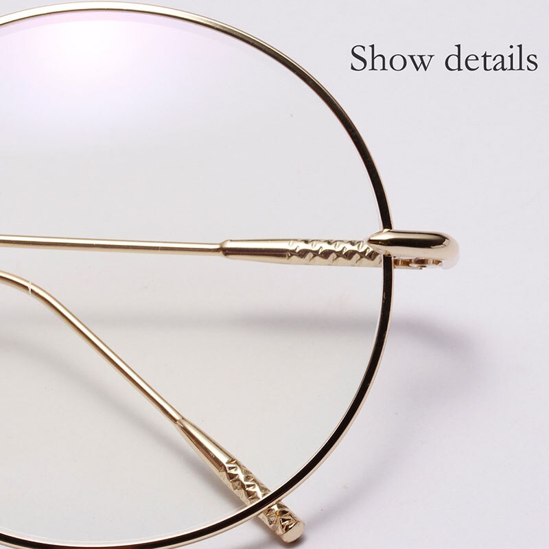 Women Metal Sunglass Eyewear Accessories Oversized Frames Round Frame Clear lens Women's Glasses Eyeglasses Femme