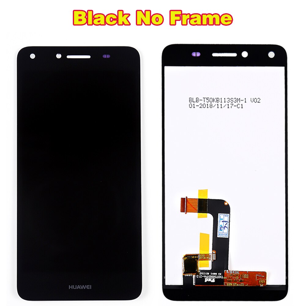 Huawei Honor 5A Y6 II Compact LYO-L01 LYO-L21 LCD display 5.0 inch Touch Screen 1280*720 Digitizer Assembly Frame with Free Tool: Black Without Frame