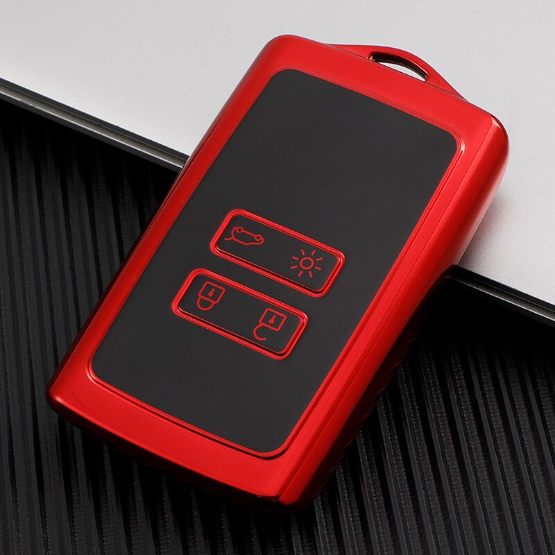 Étui à clés de voiture en TPU, couverture complète pour Renault Koleos Kadjar Megane Talisman Captur Espace Clio – , accessoires à 4 boutons