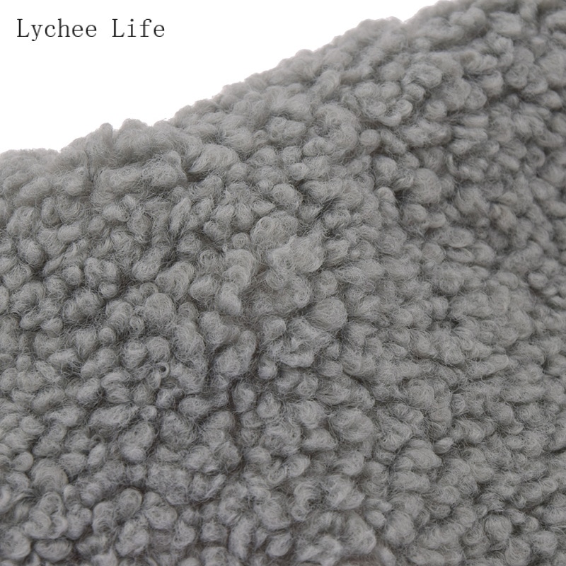 Lychee Life-tela de felpa de terciopelo y algodón A4, tejido suave y cálido para ropa de mascotas, forro de guante, tela de lana de cordero engrosada, costura Diy
