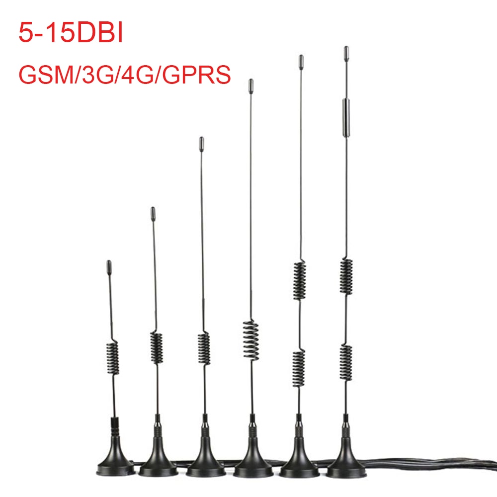 LEORY Wifi antenna 5/6/7/9/10/15DBI Cavo di Prolunga SMA Connettore Maschio 3G 4G Ad contralto Guadagno Ventosa antenna per CDMA/GPRS/GSM/LTE