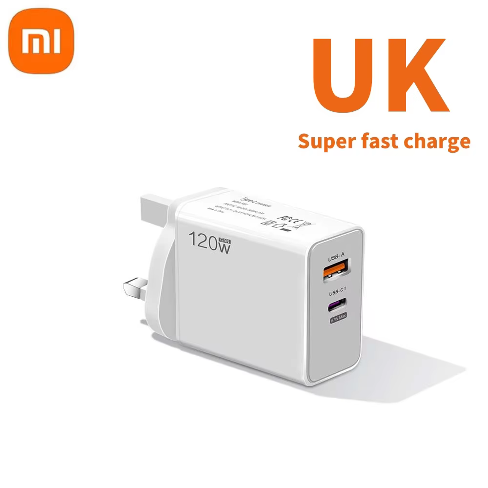 Xiaomi 120W Original Charger Turbo Fast charge EU US UK Wall Hyper Adapter Usb 6A Type C Cable For Xiaomi 13 12 11 Ultra Redmi: EU