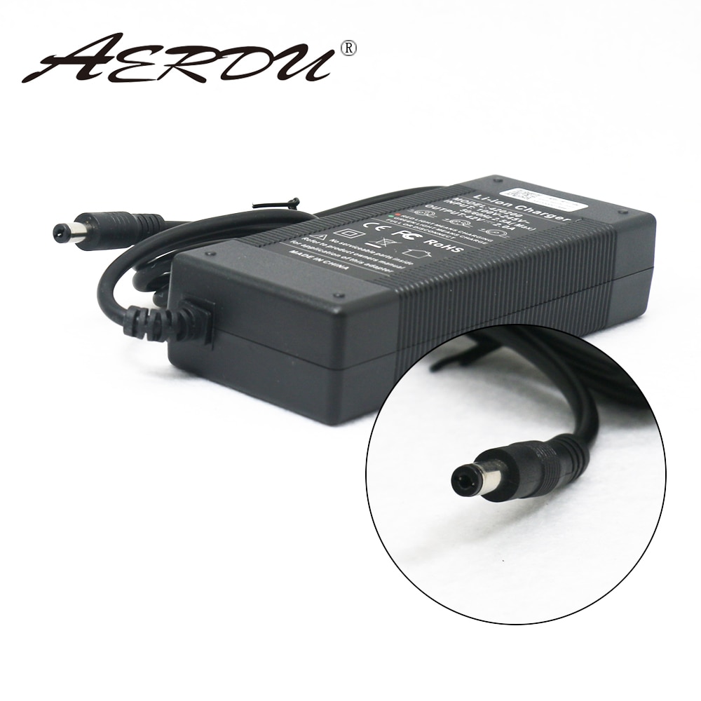 AERDU 10S 42V 2A 36V Lithium-ion batterij oplader Voeding batterites AC 100- 240V Converter Adapter EU/US/AU/UK DC plug