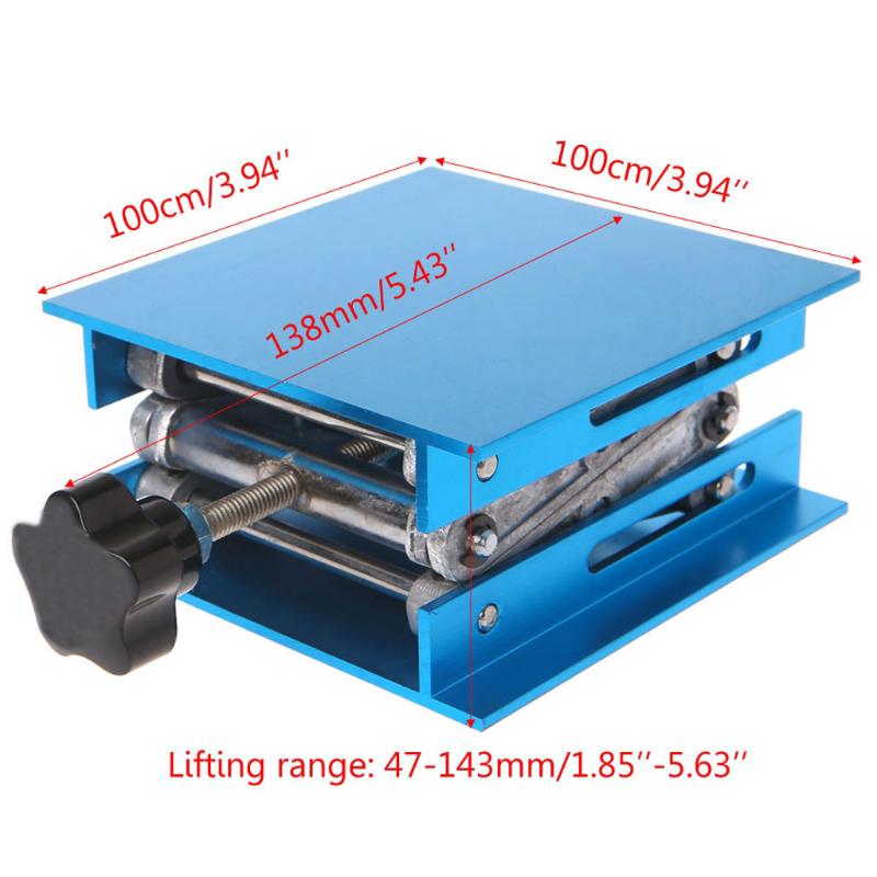 Aluminum Router Lift Table Woodworking Engraving Lab Lifting Stand Rack 4inx4in