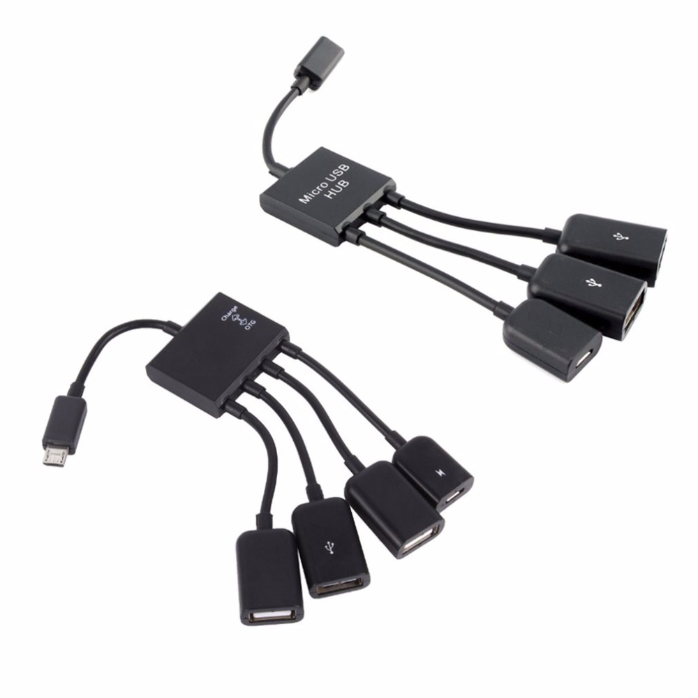 Edup 3/4 Port Micro Usb Power Opladen Hub Kabel Spliter Connector Adapter Voor Smartphone Computer Tablet Pc Data Draad