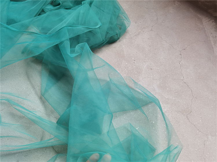 Stretch Mesh Tule Stof Groen En Blauw Diy Achtergrond Gordijn Sjaal Hoofdtooi Sluier Rokken Trouwjurk Stof: S / Bruin