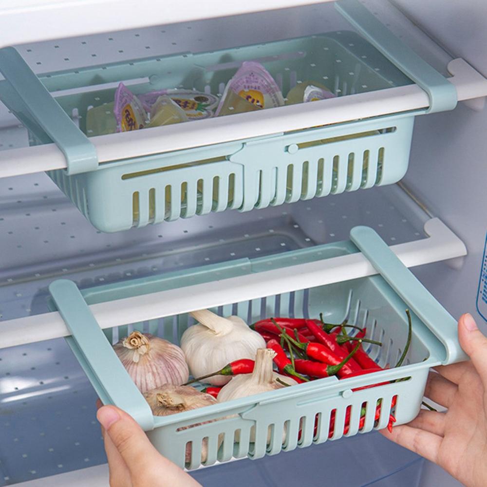 Fast Kitchen Storage Rack Organizer Kitchen Accessories Organizer Shelf Fridge Storage Shelf Box Drainable Storage Box