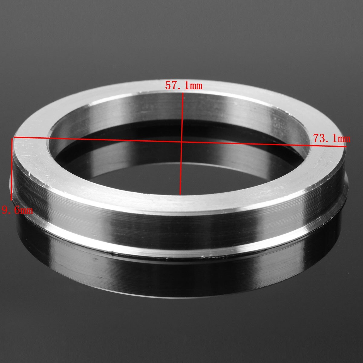 Conjunto de espaciador de rueda Universal de aluminio, 4 Uds., 73,1mm-57,1mm, conjunto de espaciador de rueda Universal de aluminio de 73,1mm O/D 57,1mm I/D