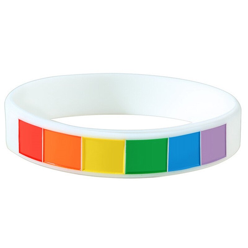 Kunststoff Silikon Regenbogen Armband Sport Gummi Armbänder Hologramm Armbänder Trendy Unisex Geometrische: WT