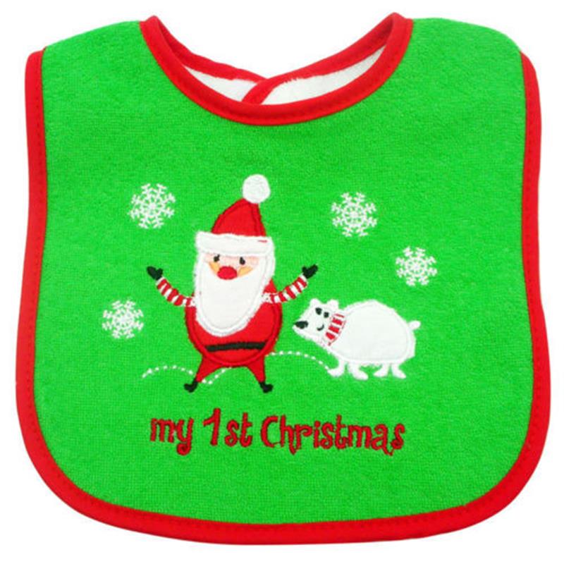 Eerste Kerst Slabbetje Speeksel handdoek Geborduurd Aandenken Kerstcadeau: 5