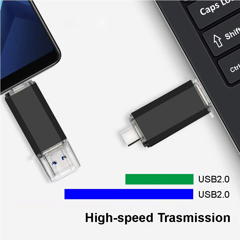 USB Flash Drive 3 IN 1 USB3.0 &amp; Type C OTG Pen Drive 32GB 64GB 128GB 256GB 512GB High Speed USB Stick Pendrives