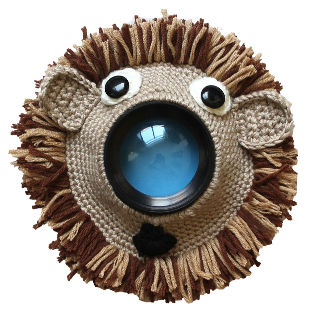 Handmade Knitted Camera Lens Decorative Ring Carton Baby Photo Prop Adorable Guide Toy Doll: NO.2