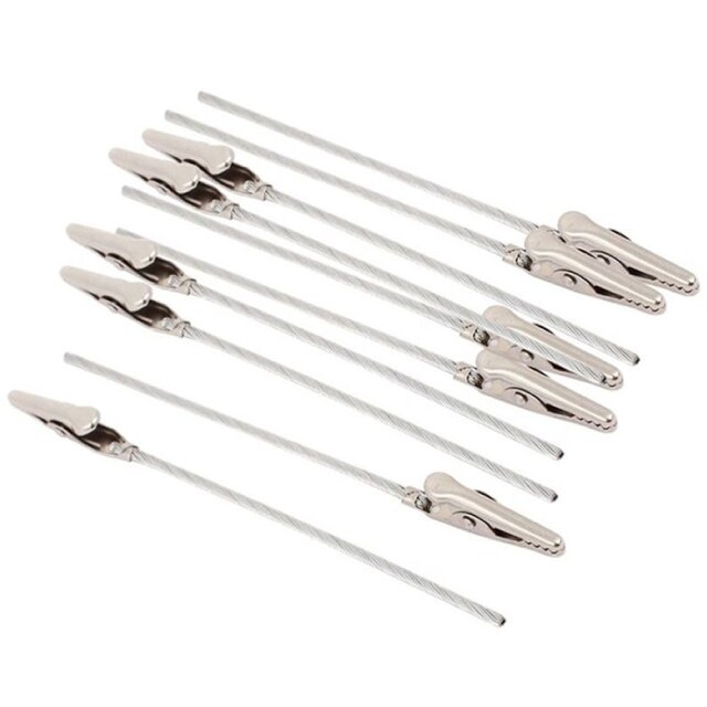 10pcs Metal Wire Alligator Clamp Long-Tailed Alligator Iron Clip Clasp for DIY Card Photo Memo Clip Holder Place Card Holder: Default Title