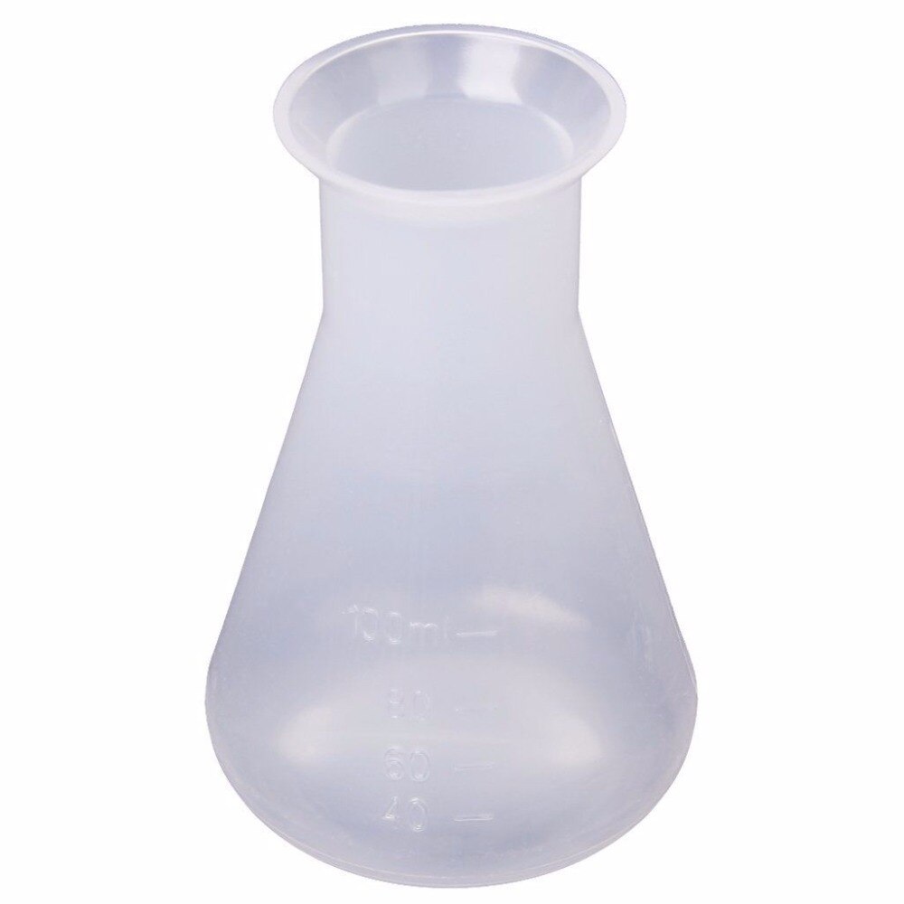 Erlenmeyer flask for Chemistry Laboratory Plastic Transparent - 100ml